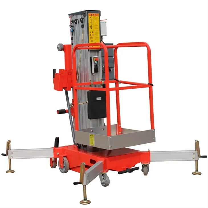 Hydraulic Single Mast Aluminum Alloy Man Lift