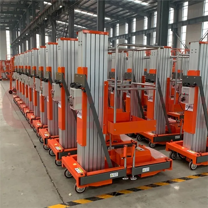 Aluminium hoogwerker met enkele mast